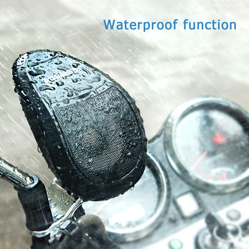 For AOVEISE MT493 Waterproof Motorcycle Bluetooth-Compatible Speaker MP3 Audio System FM Radio U Disk TF Card with Ghost Light