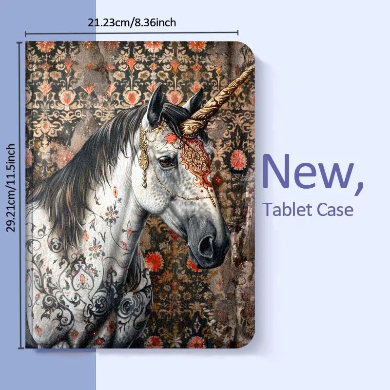 حافظة كمبيوتر لوحي بنمط تصميم حصان ريترو لهاتف OPPO Pad 2 3 4 11 SE X Air 2 Neo Pro 12.1 10.36 11 11.4 13.2 بوصة