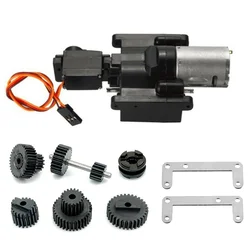 Moteur 370 Boîte de vitesses à 2 vitesses avec arbre d'entraînement à engrenages en acier pour WPL C14 C24 B14 B36 MN D90 MN-90 MN99S RC Car Upgrades Parts