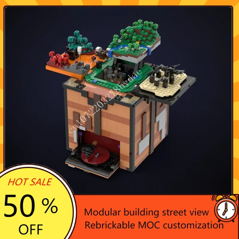 

2325PCS my world Crafting Table Modular MOC Creative street view Model Building Blocks Architecture DIY Education Model Toy Gift