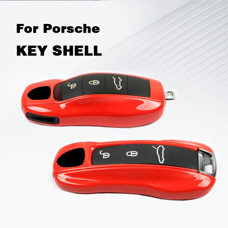 

Чехол-накладка для автомобильного ключа однотонного цвета для Porsche Macan 95B, Cayenne 92A, Panamera 971, Cayman 718, Boxster 982, 911, Taycan 2014-2025