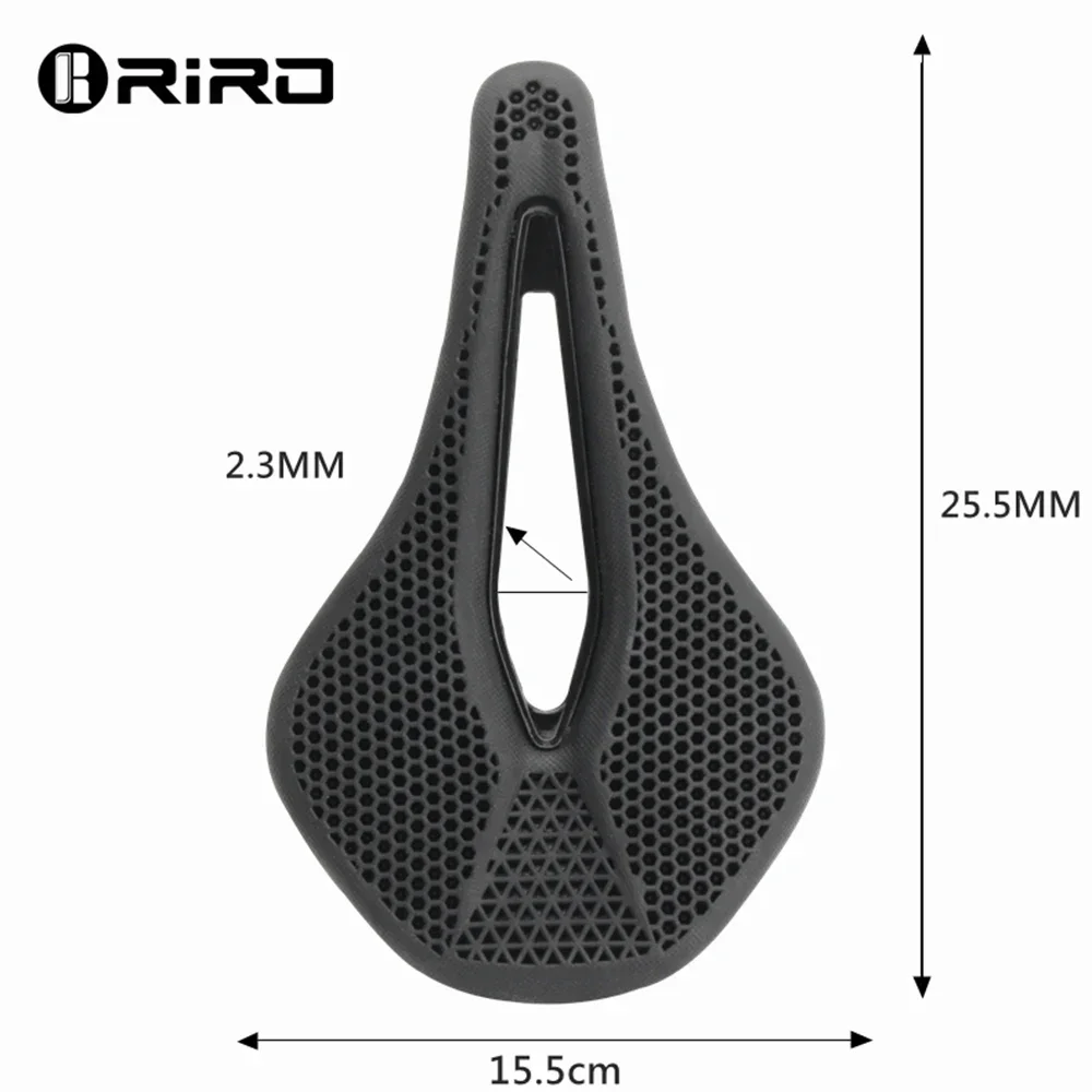 RIRO 3D Bicycle Saddle Honeycomb Bionic Structure Comfortable Cushion Wear-resistant Durable Non-slip Road Bike Accessories