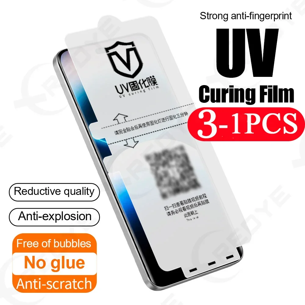 3/2/1 Pcs UV light curing film for Honor Magic 7 6 Not Glass Soft Full Cover 5 4 Pro 300 Screen Protector film 200 100 90 80 Pro