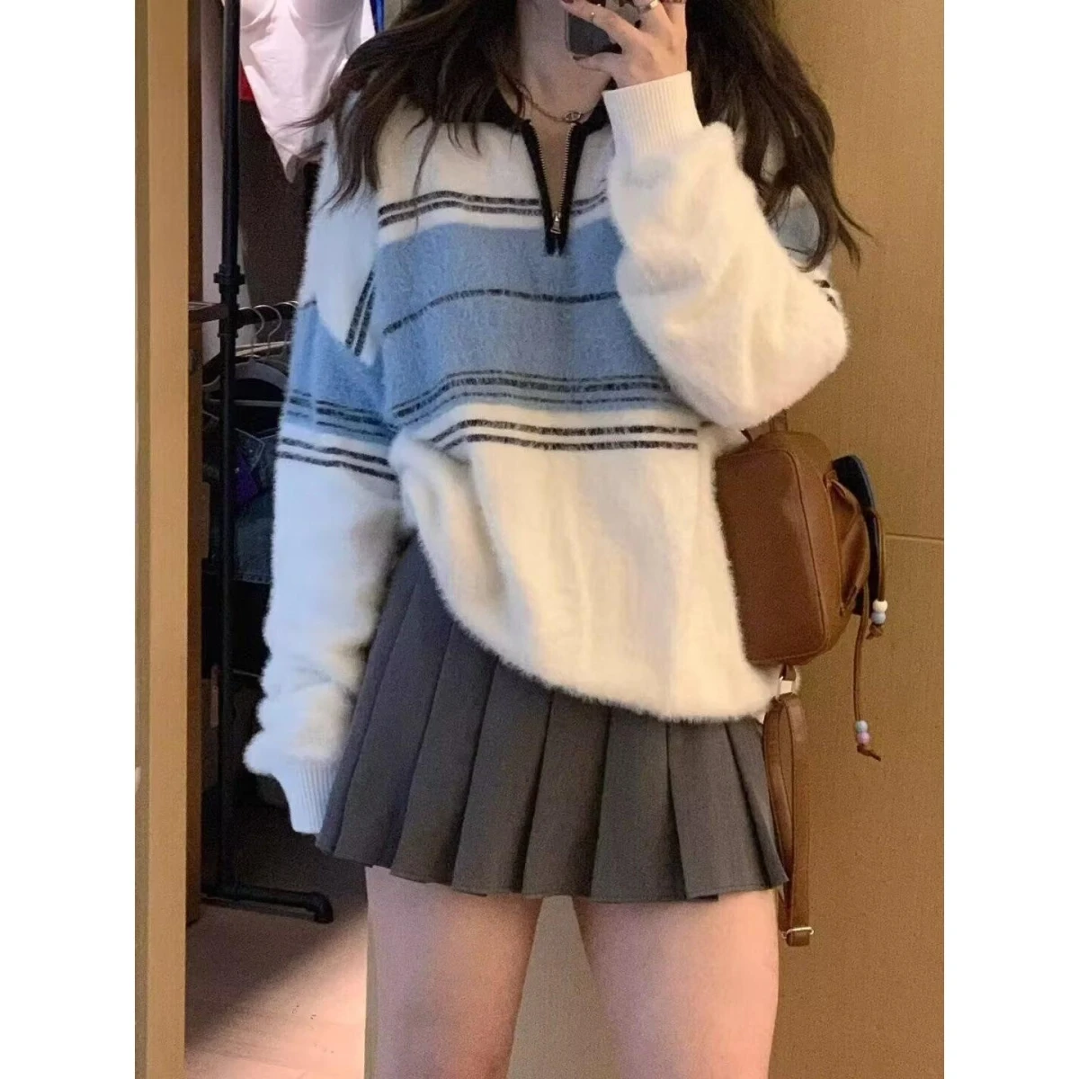 

Повседневный вязаный свитер в американском стиле ретро с v-образным вырезом, мужской цветной открытый кардиган, зимняя верхняя одежда, твердый рукав из полиэфирного волокна