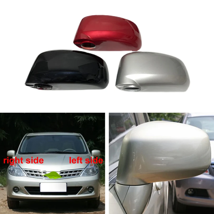 

For Nissan Tiida 2005-2010 Car Accessories Rearview Mirrors Cover Rear View Mirror Shell Color Painted