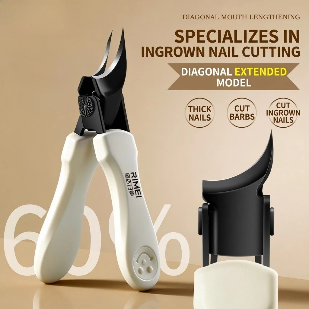Nail Clipper Extended oblique for treatment of embedded or thick toenails Trimmer Toenail tools Home Stainless steel nail clippe