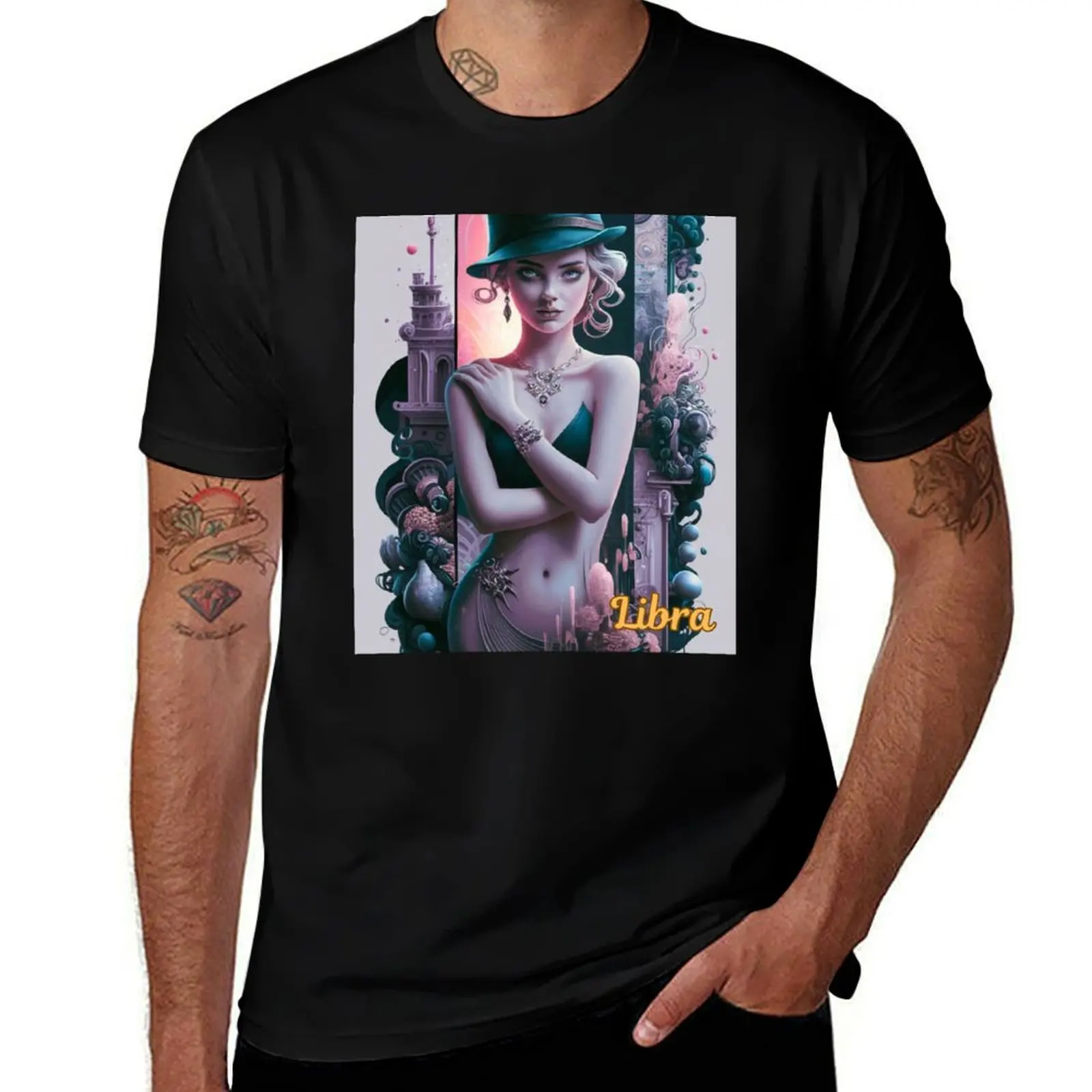Libra Zodiac, whimsical lady, libra girl sexy T-Shirt Sporty Breathable Short Sleeve T-Shirt