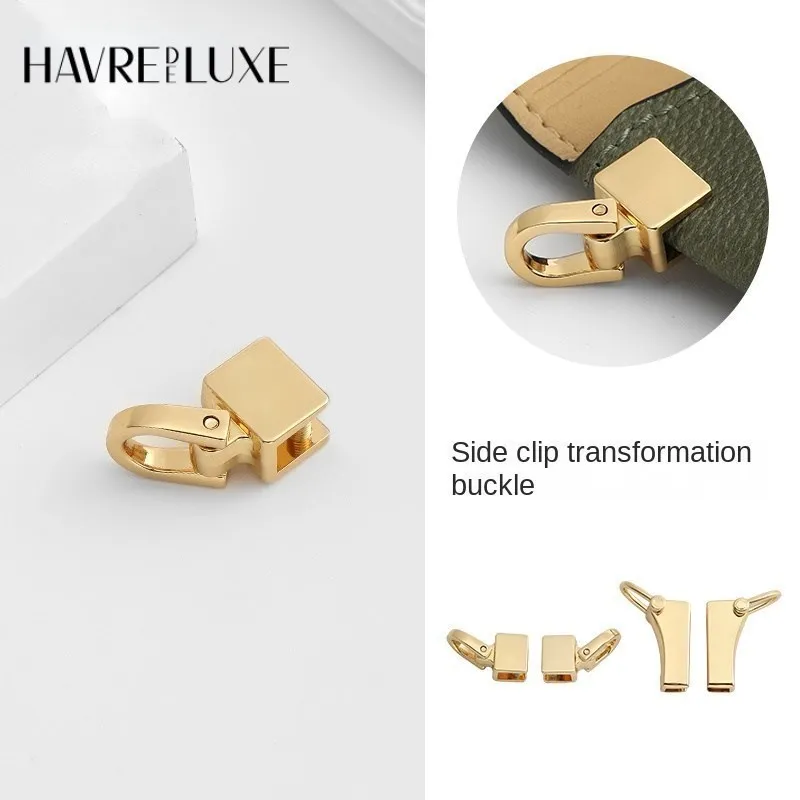 Punch-free Bag Transformation Side Clip Metal Not Fade Accessories Clutch DIY Hardware Hanging Chains Clipped Button Single Buy