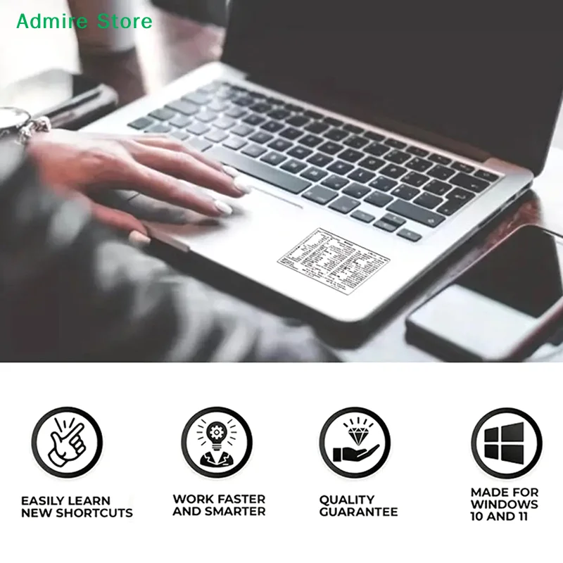 

[G]5Pcs Windows/Word Reference Keyboard Computer Shortcut Sticker Adhesive Removable Stickers For Quick Reference Keyboard