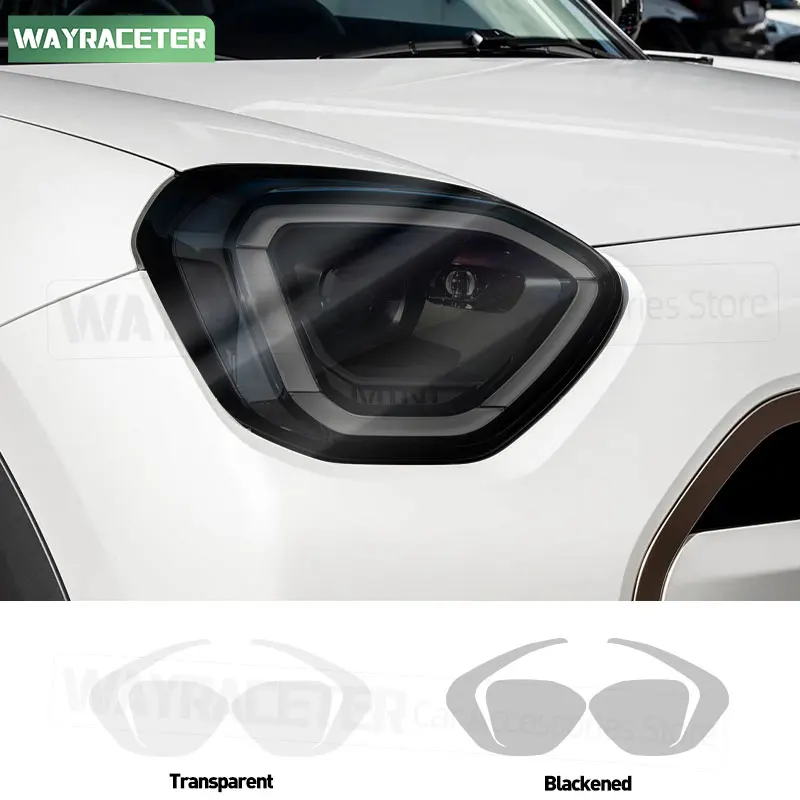 

2 Pcs Car Headlight Tint Smoked Black Protective Film Transparent TPU Sticker For MINI Aceman 2024 2025 2026 J05 JCW Accessories