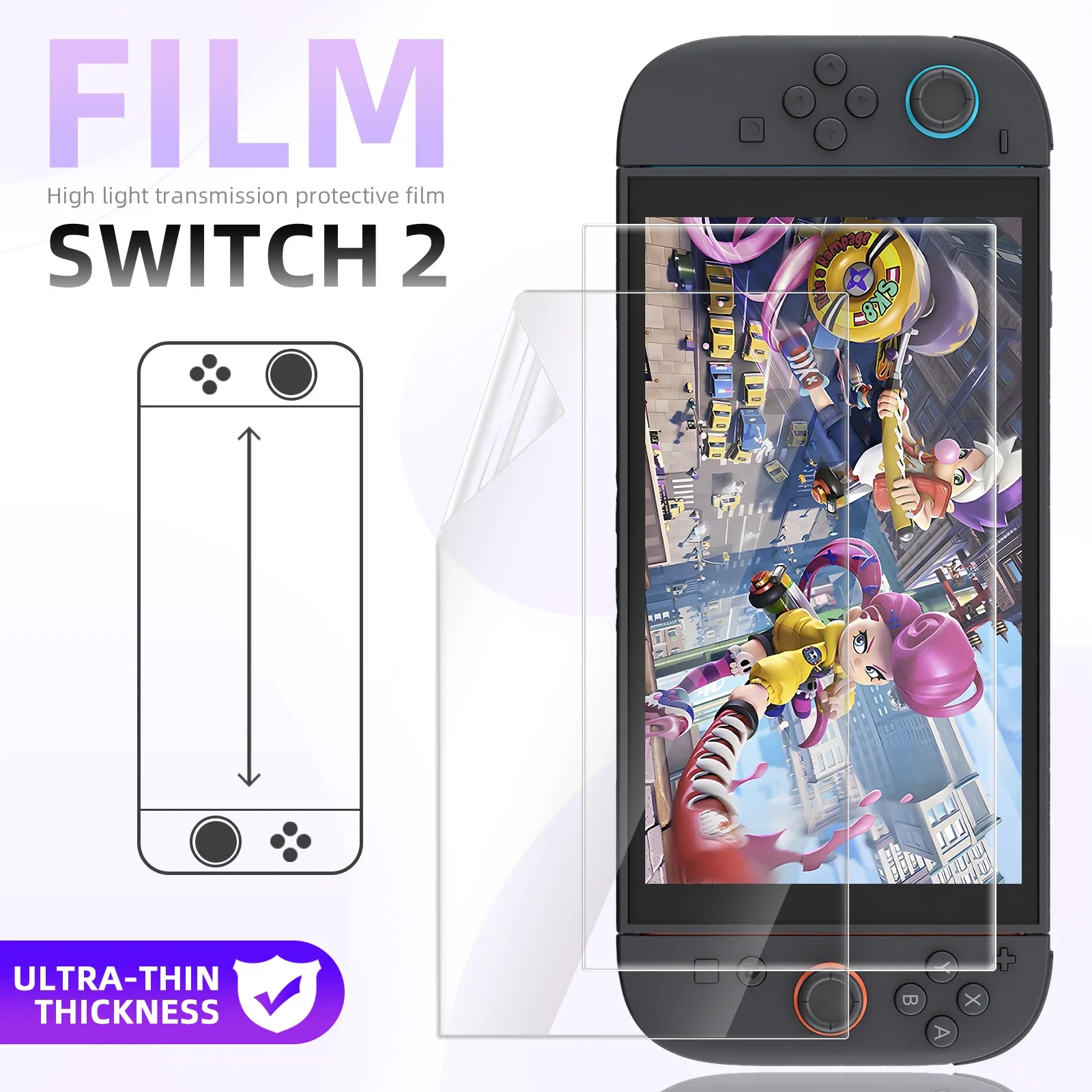 

2 Pack AR Screen Protector for Nintendo Switch 2(2025),Anti Scratch/Anti Reflective/HD Clear Protection Film Switch2 Accessories