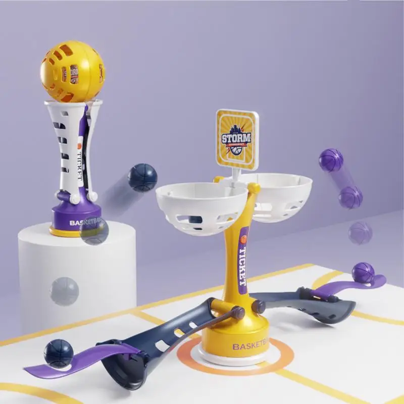 데스크탑 농구 데스크탑 아케이드 농구 게임 세트, 손 눈 조정, 부모-자녀 상호 작용 게임 장난감, 훈련 장비