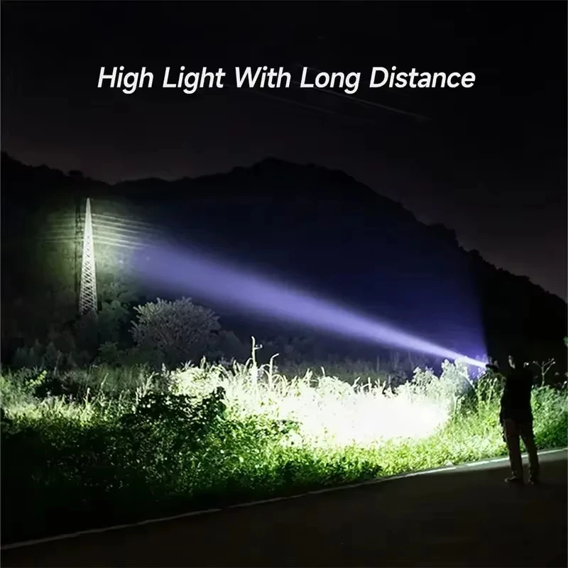 Super Bright LED Flashlight USB Rechargeable 18650Battery Led Torch for Night Riding Camping Hunting Outdoor Waterpr Flash Light