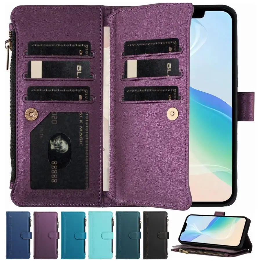 Pop Zipper Pocket Case For Samsung Galaxy M01S M02 M04 M05 M06 C55 F04 F05 F06 F15 F16 F34 F42 F54 F62 5G Wallet Phone Bags Cove