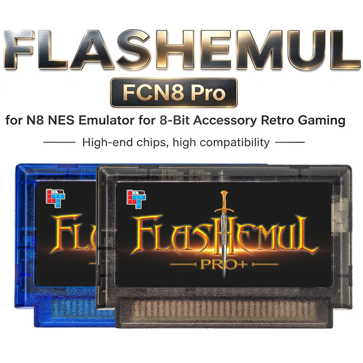 FLASHEMUL FCN8 Pro Flash N8 Plus Cartridge For NES FC 8Bit Retro Game Emulator High Compatibility N8 Card Reader Accessory