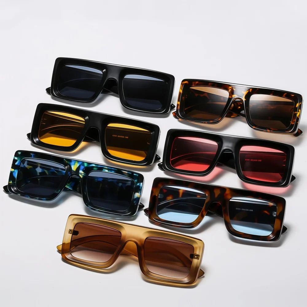 نظارات شمسية مربعة كاجوال عصرية للنساء والرجال بتصميم أصلي نظارات شمسية ظلال UV400 #4