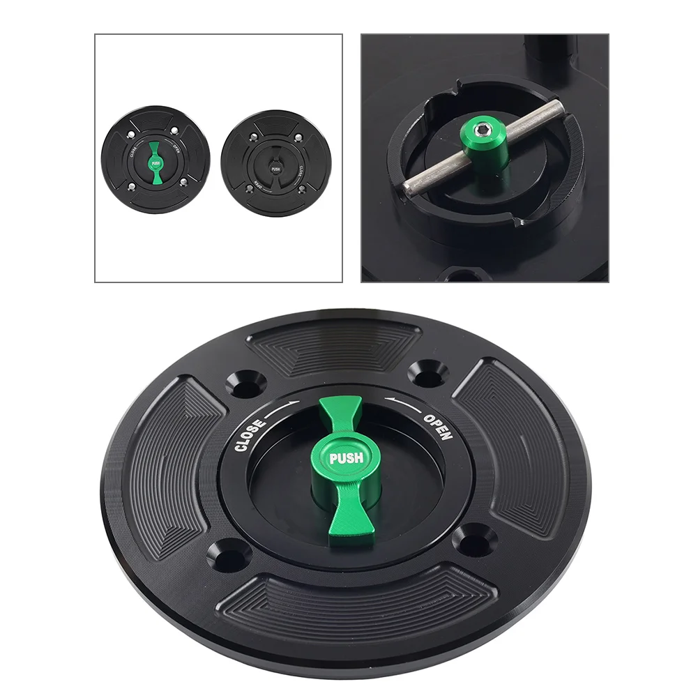 Motorcycle Fuel Gas Tank Cap Keyless 4-Holes for Kawasaki EX650 Ninja 500 KLX230 Z650 Z900 Versys-X 250 300 ZX6R ZX636 ZX10R