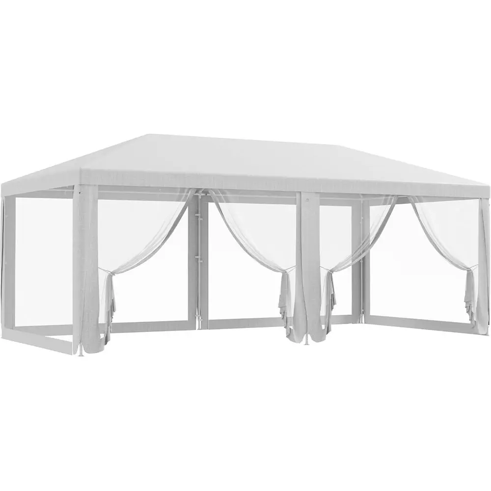 Carpa Blanca para Bodas al Aire Libre de 10' x 20' con Paredes Laterales Removibles para Eventos y Barbacoas