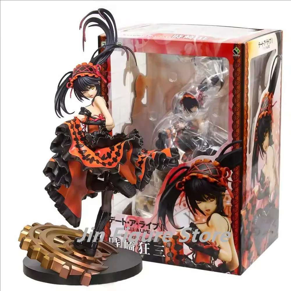

28CM Popular Anime Date A Live II Tokisaki Kurumi 1/8 Edition Beautiful Girl Model PVC Collection Static Toys Doll