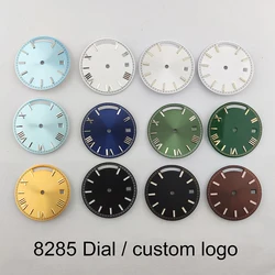 29mm Dial suitable for miyota8285 movement dial custom logo laser printed name/logo watch dial with glow fit 8285 Movement