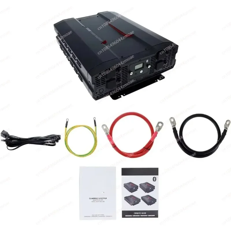 Solar Inverters 5000 Watts Power Inverter Modified Sine Wave Truck Inverter 12 Volts to 110 Volts Four AC Outlets Two USB Ports