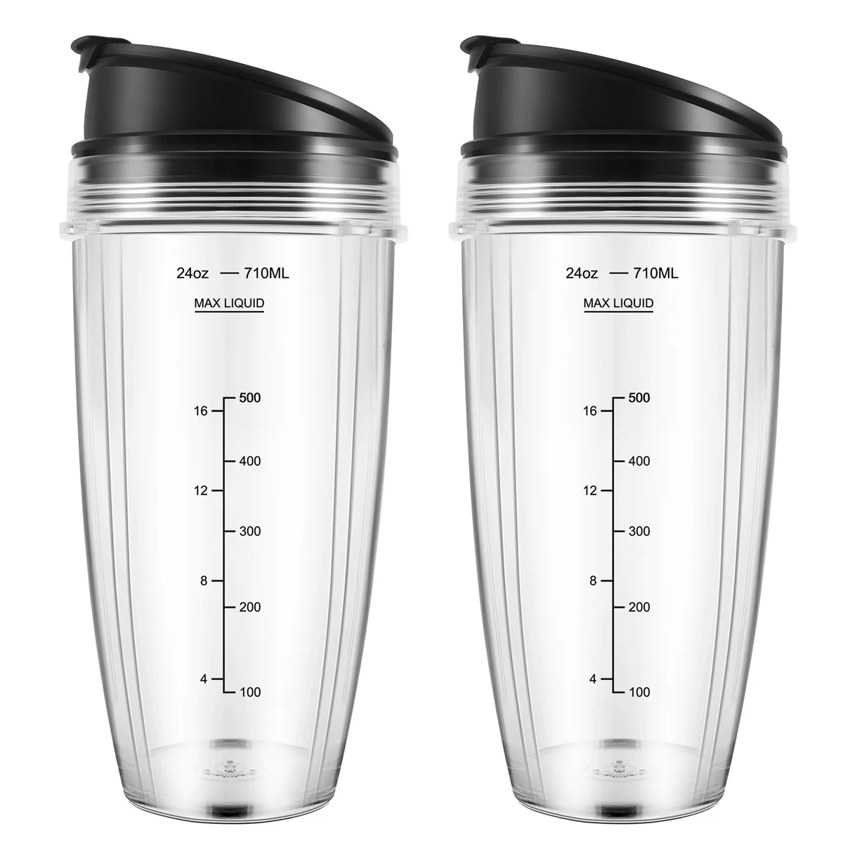 24OZ Replacement Cups Compatible for Ninja Nutri BN401, BN701, SS101, BN400, BN800, BN801 Blender