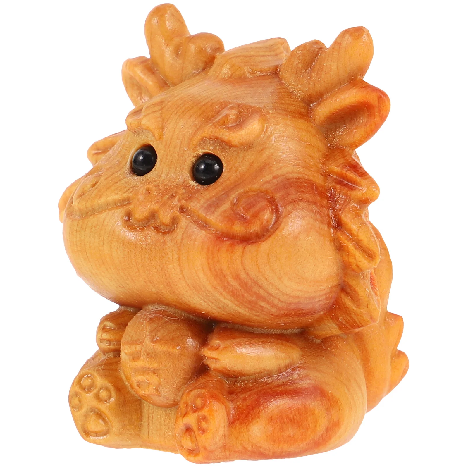 

Carved Wooden Dragon Pendant Ornaments for Crafts Chinese Hanging Charms Office Mini