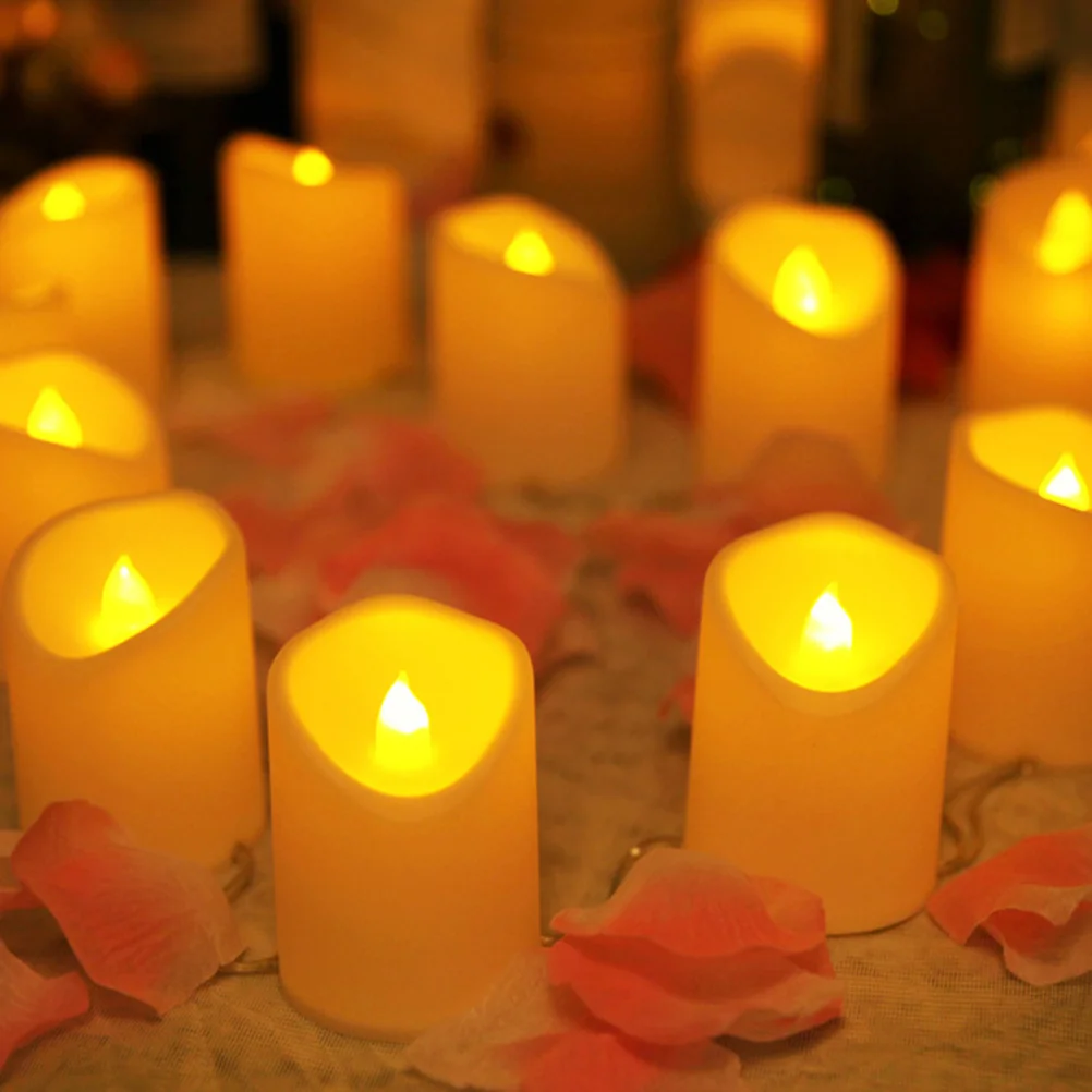 

10 LED Electronic String Light Simulation Glitter Flameless Lamps USB Romantic Proposal Wedding Decoration Warm