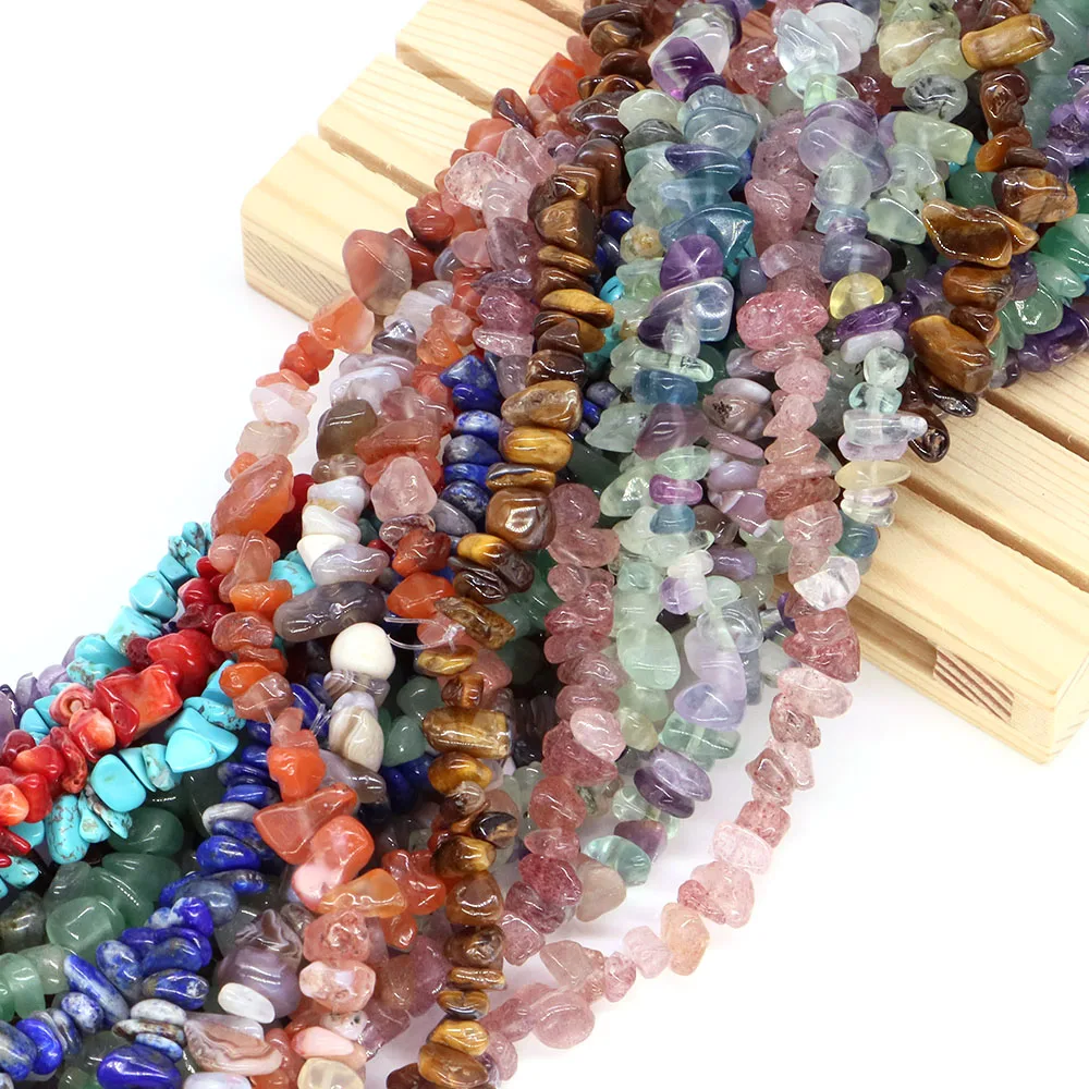 5-8mm Natural Gems Amethyst Garnet Fluorite AIrregular Stone Beads Chip Gravel Freeform DIY Necklace Bracelet For Jewelry Making