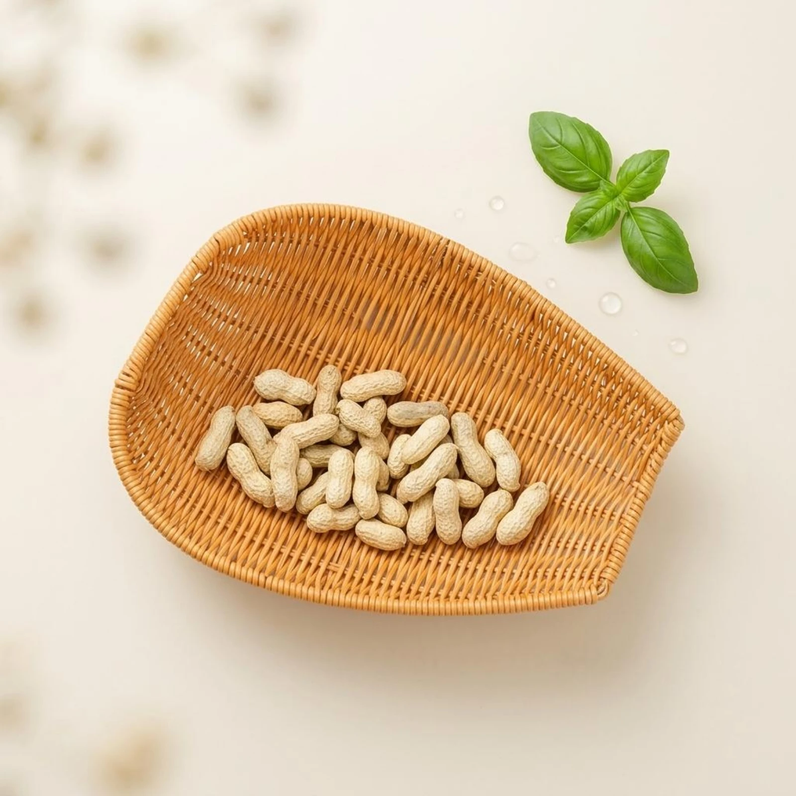 Oval Woven Basket Handwoven Rice Rinsing Basket Kitchenware Lightweight Houseware Rustic Style