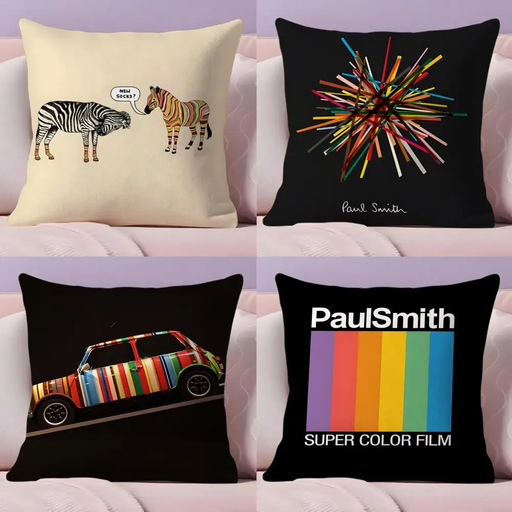 S-Smith fashion P-Paul Cushion Cover Plush Fabric Soft Double-Sided Printed Sofa Warm Winter Home Gift Pillow Case