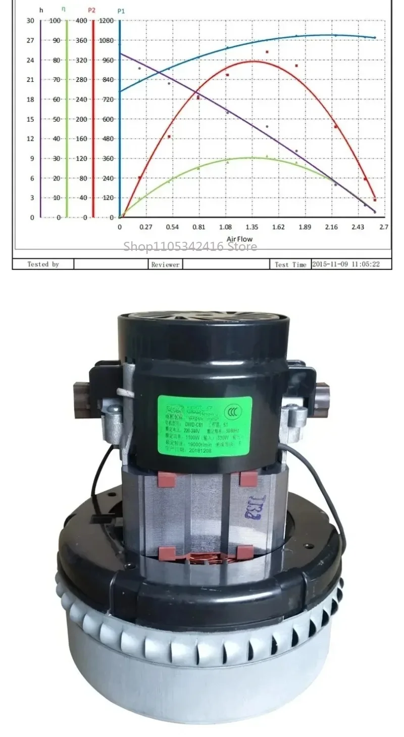 DWD-Pfca72 High Speed High Suction Special Carbon Brush Motor 18000RPM for Industrial Vacuum Cleaner Dust Extractor