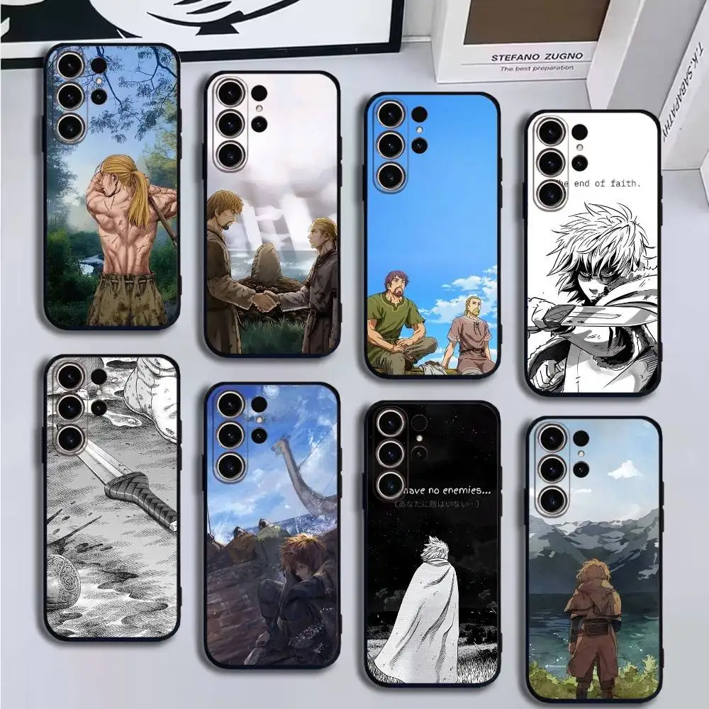 

V-Vinland S-Sagas Manga Phone Case For SamsungS25,24,21,22,23,30,Ultra,20,Plus,Fe,Lite,Note,10,9,5G Black Cover
