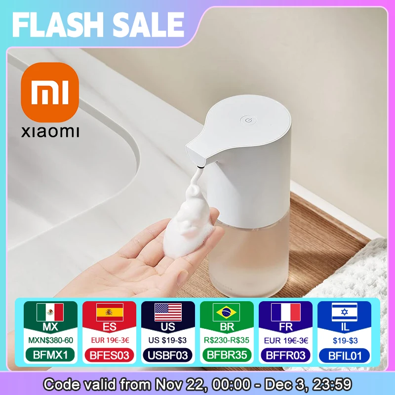 XIAOMI Mijia Soap Foam Dispenser 1S Automatic Induction Hand Washer USB Rechargeable Foaming Machine Home Appliance