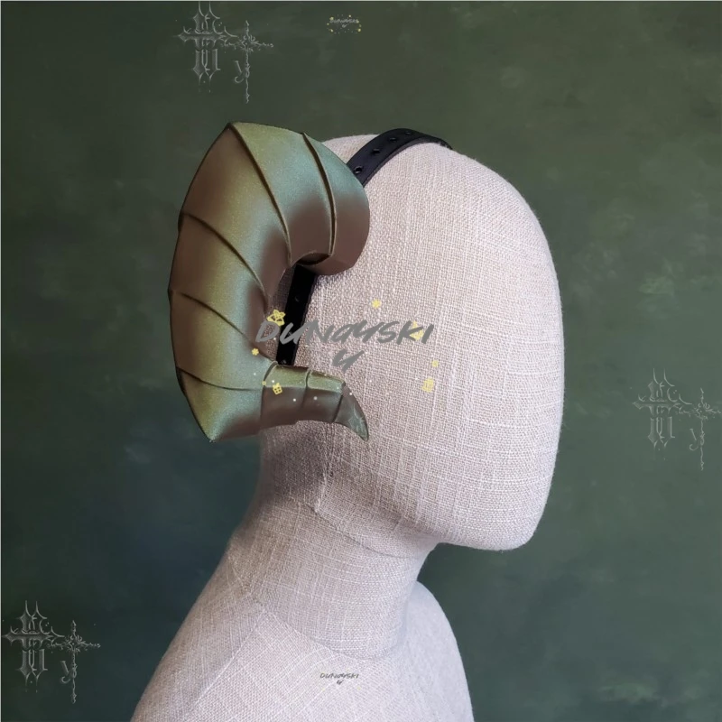 Gothic Sheep Horn Headband Retro Rustic Demon Ram Horn Headwear For Medieval Fantasy Halloween Anime Roleplay view 5