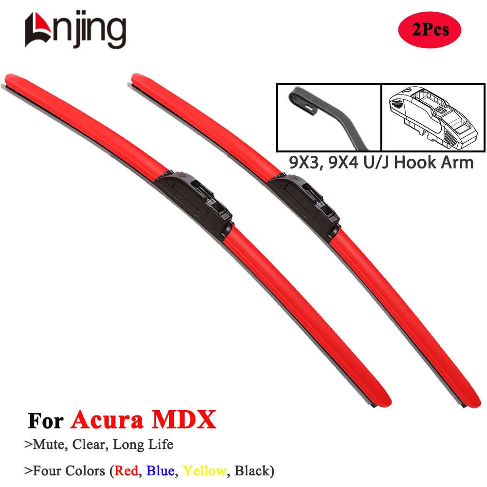 

LNJING Colorful Wiper Blades For Acura MDX 2000 2006 2007 2008 2009 2012 2014 2017 2020 2022 2023 2024 Car Exterior Accessories