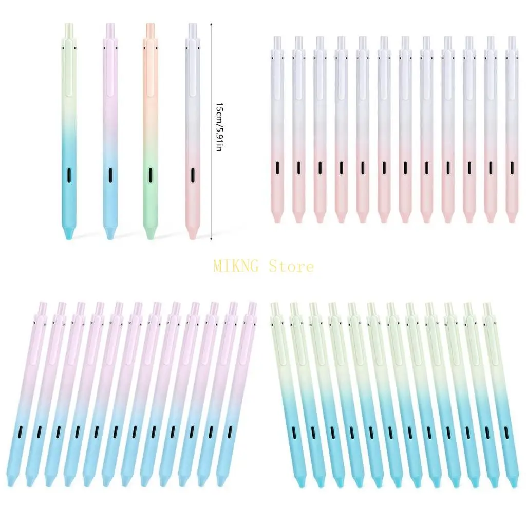 

12Pcs Quick Drying Retractable Gel Pen 0.5mm Fine Point, Gel Pen Smooth to Write for Writing Drawing Noting Journaling best sale