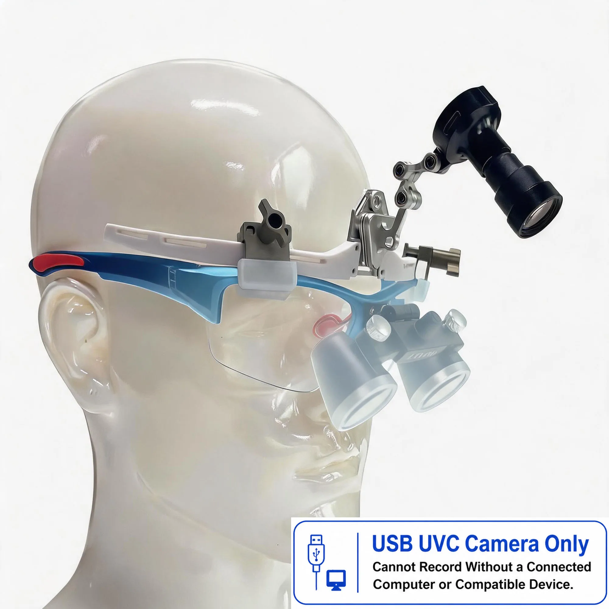 Universal 4K USB UVC Camera for Binocular Loupes with Magnetic Quick Release Mount Adjustable Articulating Arm and 3 Lens Option