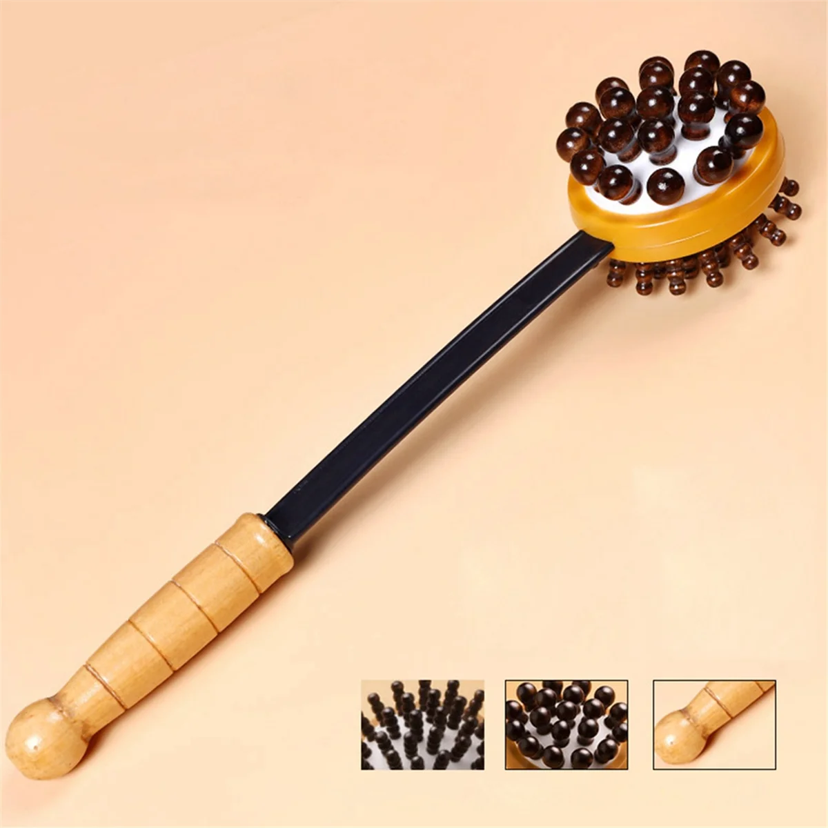 A71P Back Knock Massage Handheld Round Back Pounding Massage Hammer Relieve Stress And Fatigue Meridian Massage