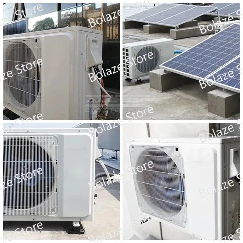 5000 W 18000 BTU 2 1.5 TON 12000 BTU 1 TON SOLAR POWERED HYBRID AIR CONDITIONING SPLIT SOLAR AIR CONDITIONER