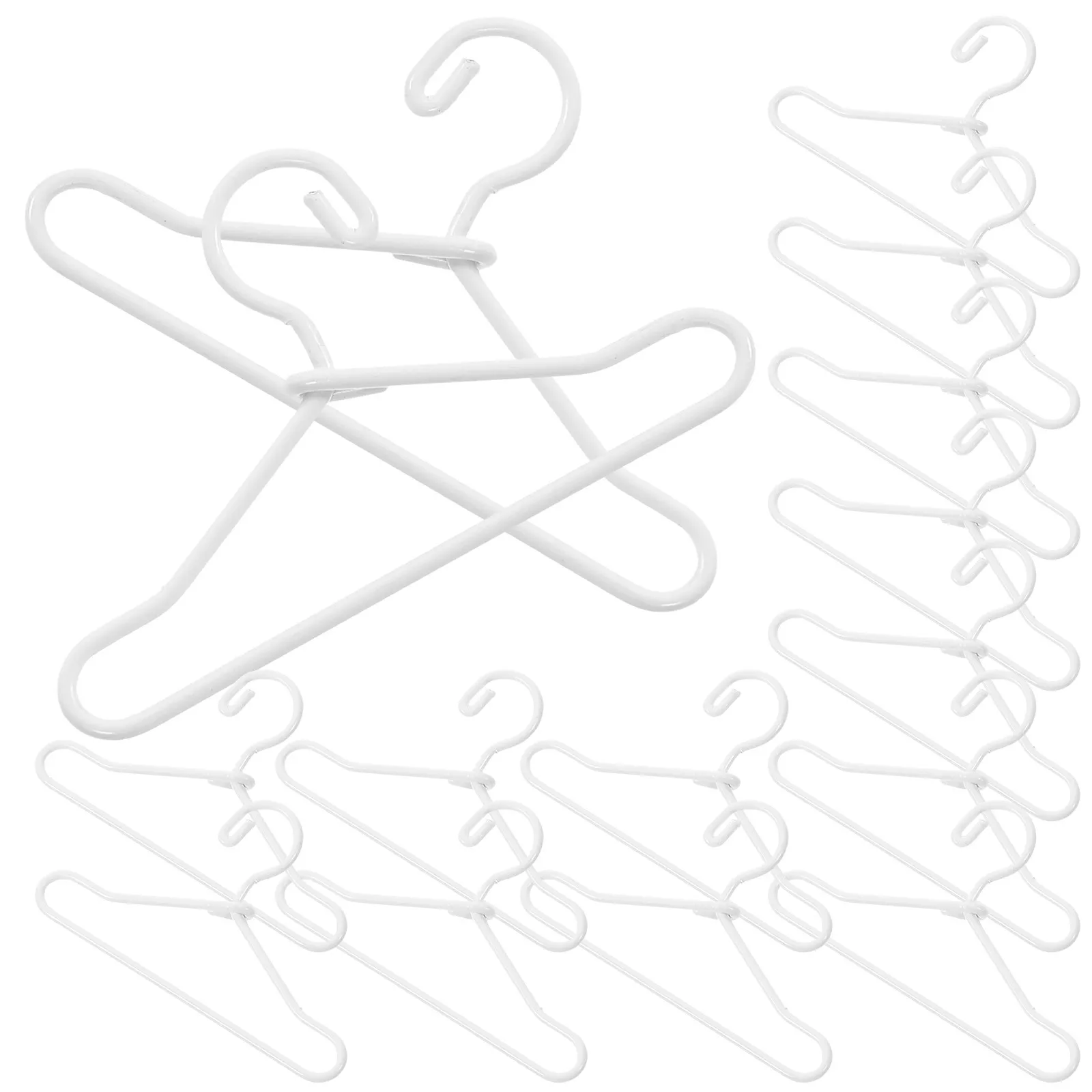 

20Pcs Mini Clothes Hanger for Sturdy Metal Hangers Organize Garments Tidy Display Simulation Miniature Props