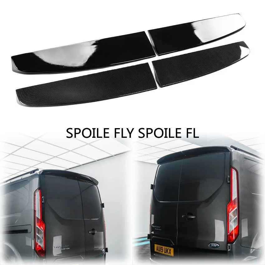 

2012-2022 For Ford Transit Custom Mk8 Double Door Rear Trunk Spoiler Lid Wing Cover High Quality ABS Gloss Black Carbon Look