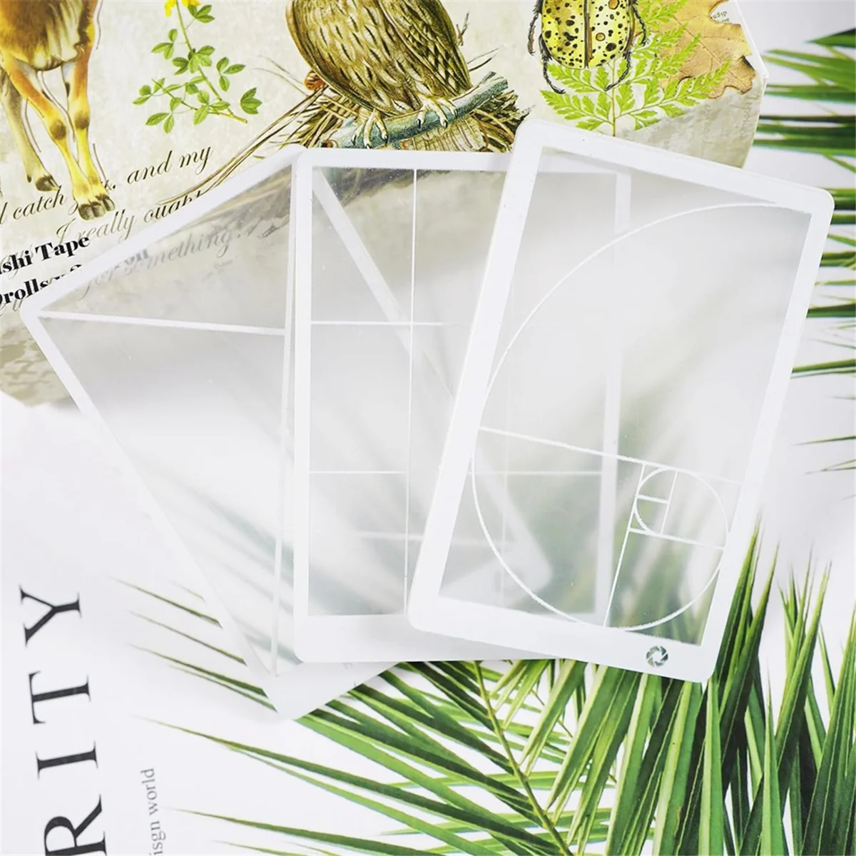 3 шт. датчиков Fibonacci, искатель состава, золотое соотношение, обнаружение фотографий, линейка позиционирования, просмотрщик