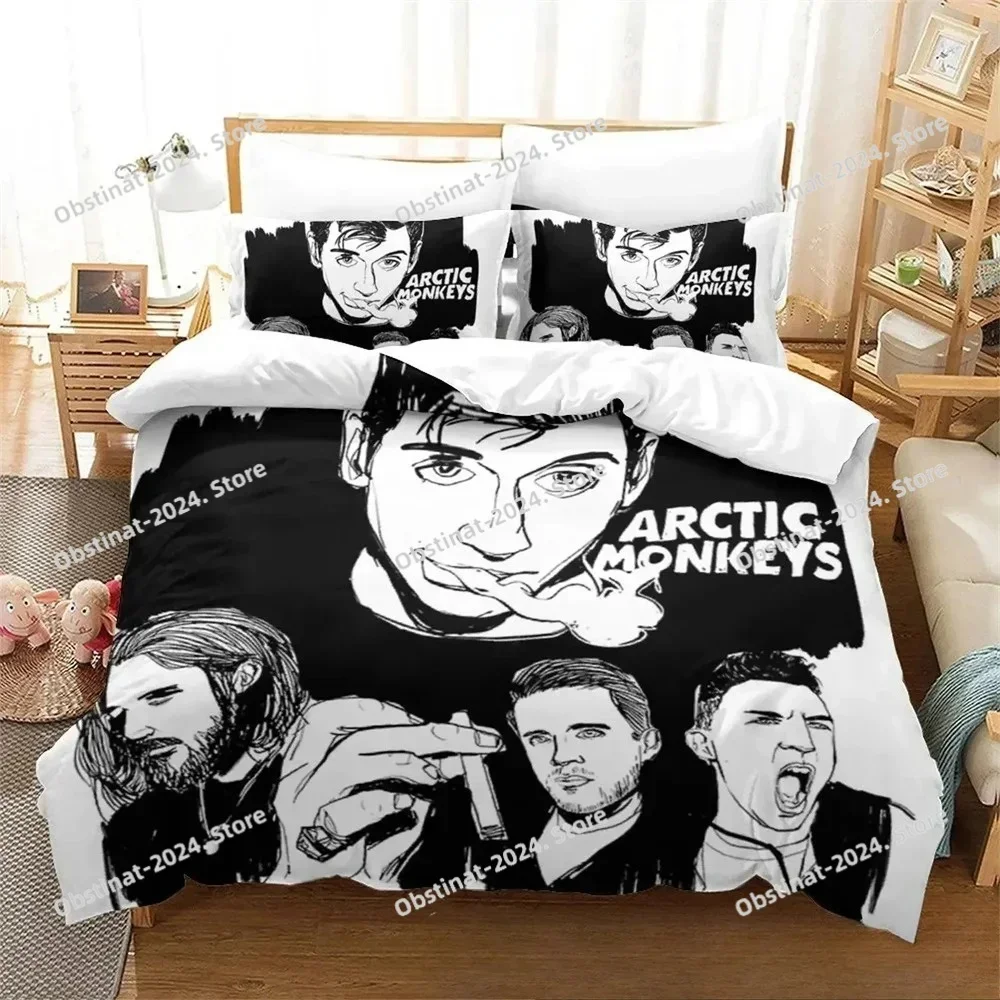 3D Print Fashion Arctic Monkeys Band Bedding set Printed Duvet Cover Pillowcase Single Double Queen Super King Size Sets
