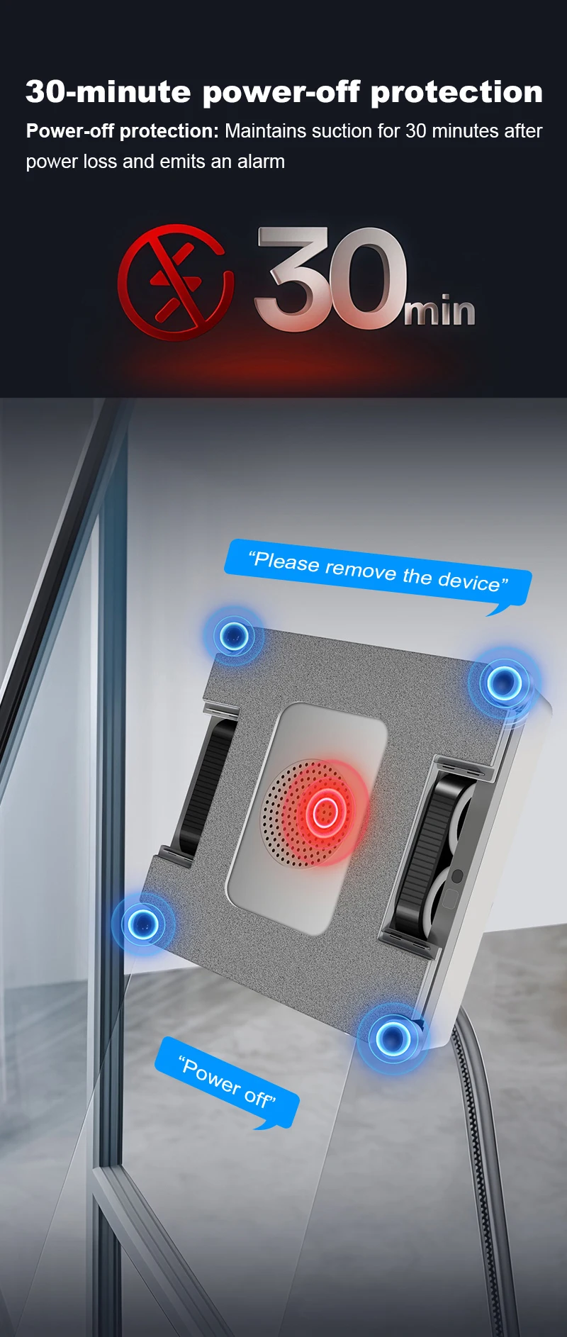 Window Cleaning Robot Liectroux S11, 4-Way Water Spray, 9000PA,Home Glass Floor Wall Tiles Cleaner Robot, Floating Scraping Tech