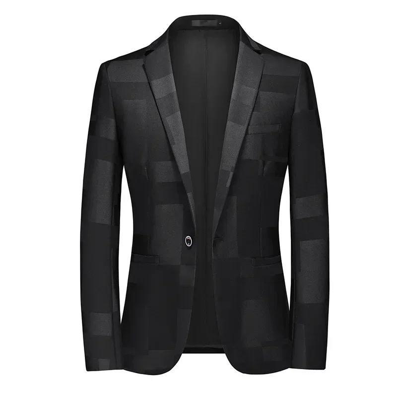 Large Size 6XL Men Business Boutique Suit Jacket 2024 Summer New Wedding Party Blazers Men's Thin Coats