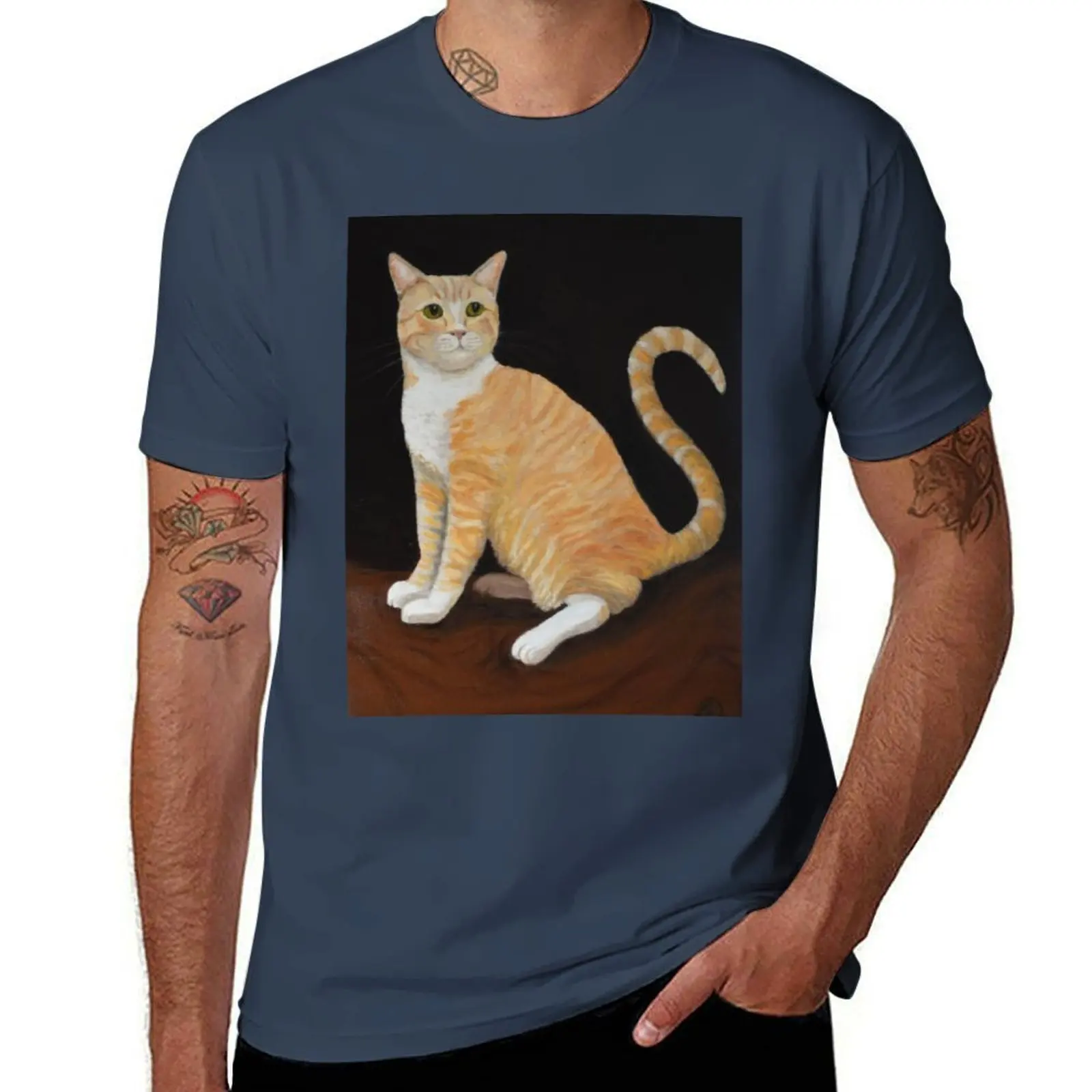 

Max the Library Cat of Macalester College T-Shirt Outdoor Work Short Sleeve Top