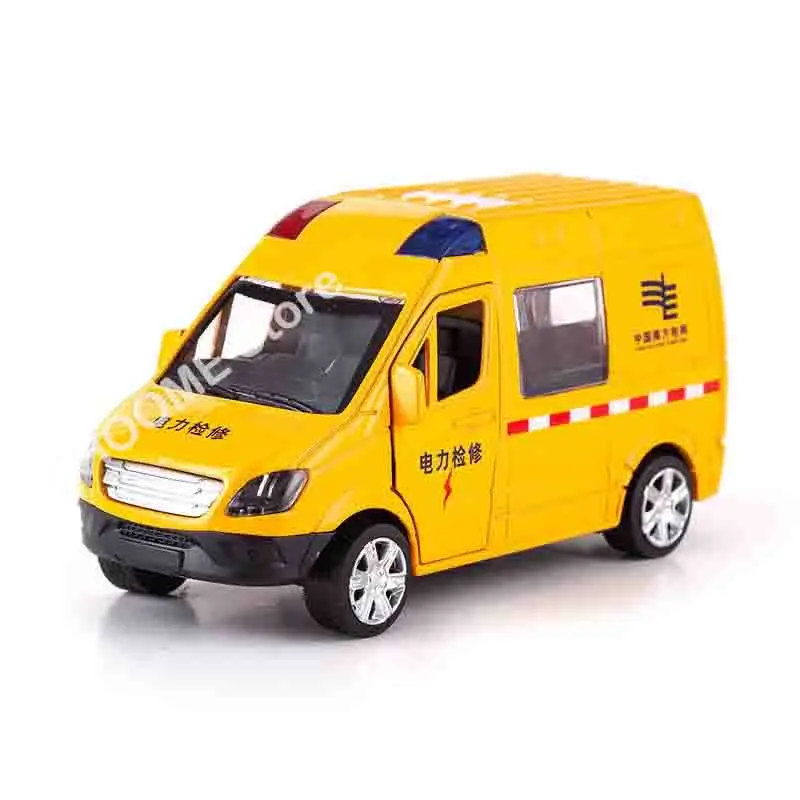 Simulated Fire Fighting Scene Car Mini Pull Back Toy Vehicle Model Wind Up Police Truck Ambulance for Children Boys Gift