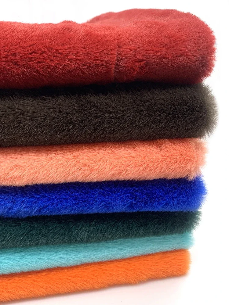 

Thickening Fur Fabric By The Meter for Coats Clothes Blankets Sewing Imitation Rabbit Hair Textured Cloth Smooth and Comfortable