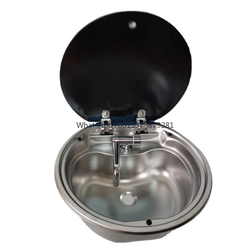 

Rvs Caravan Sinks Faucet Including Round Single Bowl 304 Stainless Steel Rv Cooker Folding